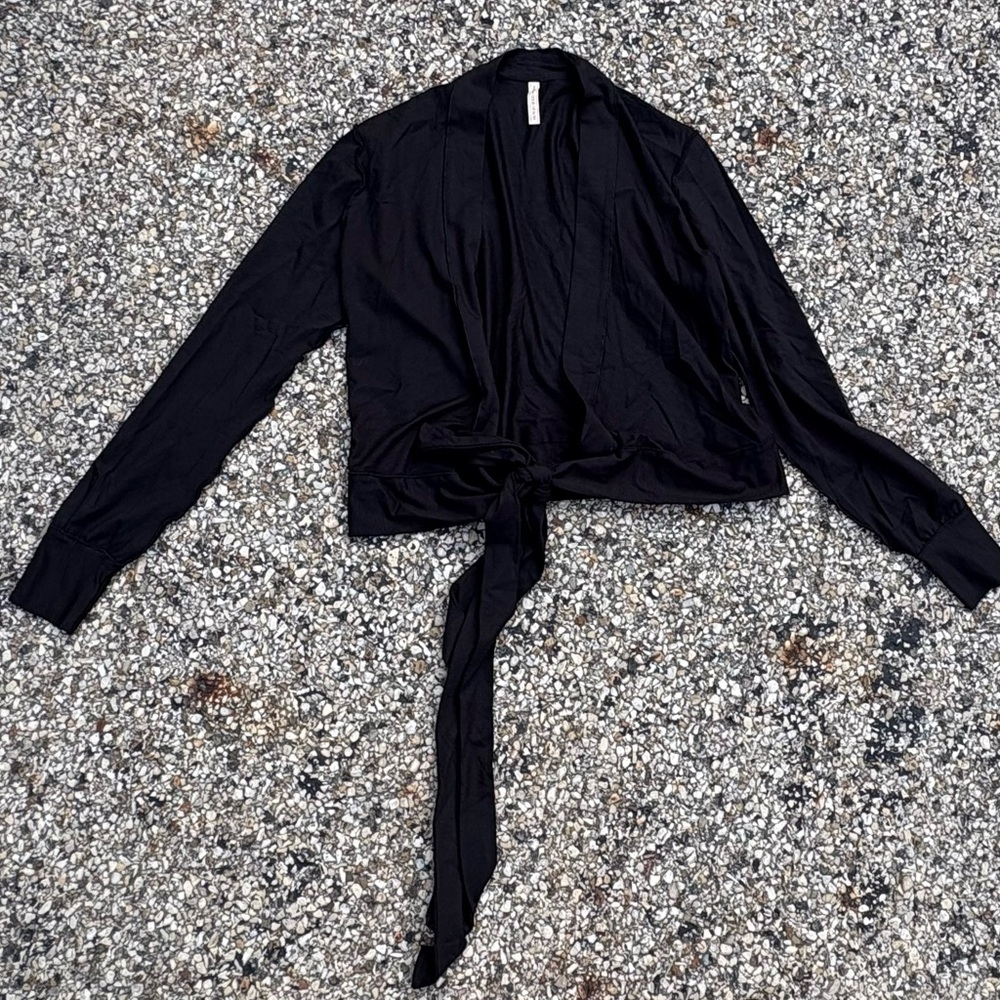 Wear in Good Health | Black | Long Sleeve | Tunic | Wrap | Cardigan | Size L
